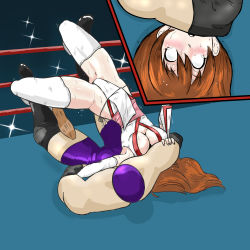 Rule 34 | 1boy, 1girl, absurdres, ass, bare shoulders, battle, blush, breasts, brown hair, cleavage, contortion, dead or alive, defeat, fighting, flexible, ghost13, highres, holding, japanese clothes, kasumi (doa), large breasts, long hair, mixed wrestling, muscular, ninja, open mouth, pain, panties, restrained, ryona, spread legs, submission, submission hold, sweat, tears, tecmo, thick thighs, thighhighs, thighs, underwear, upside-down, white panties, white thighhighs, wrestler, wrestling, wrestling outfit, wrestling ring