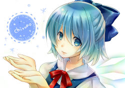 Rule 34 | 1girl, cirno, embodiment of scarlet devil, highres, smile, solo, touhou, wings, yunomachi