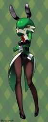 Rule 34 | 1girl, :p, animal ears, bare shoulders, black pantyhose, breasts, closed mouth, creatures (company), fake animal ears, female focus, full body, game freak, gardevoir, gen 3 pokemon, gluteal fold, half-closed eyes, high heels, kaz an, leotard, medium breasts, nintendo, no humans, pantyhose, playboy bunny, pokemon, pokemon (creature), rabbit ears, rabbit girl, red eyes, shoes, solo, standing, tongue, tongue out, wrist cuffs