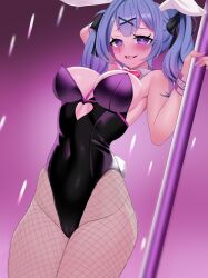 Rule 34 | 1girl, absurdres, animal ears, bow, bowtie, breasts, fishnets, hatsune miku, highres, large breasts, leotard, madisama, pantyhose, playboy bunny, rabbit ears, rabbit hole (vocaloid), rabbit tail, tail