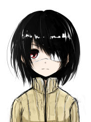 Rule 34 | 10s, 1girl, another, black hair, eyepatch, highres, looking at viewer, minamito, misaki mei, portrait, red eyes, sweater