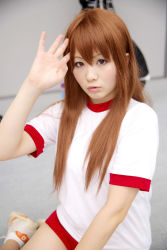 Rule 34 | brown hair, character request, cosplay, gym uniform, highres, photo (medium), source request, to-kamui