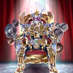 Rule 34 | absurdres, gold, gold trim, highres, kamen rider, kamen rider zi-o, kamen rider zi-o (series), kuzurx, male focus, sitting, solo, tagme