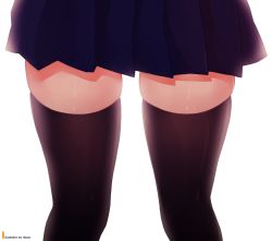 Rule 34 | 1girl, artist name, ass, black thighhighs, blue skirt, commentary, from behind, haaro, highres, legs apart, lower body, miniskirt, original, pleated skirt, simple background, skindentation, skirt, solo, standing, thighhighs, thighs, white background, zettai ryouiki