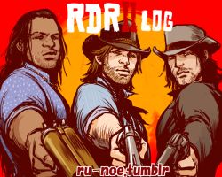 Rule 34 | 3boys, arthur morgan, black hair, black shirt, blue shirt, brown hair, charles smith, collared shirt, comic, commentary request, copyright name, cowboy, cowboy hat, cowboy western, dark-skinned male, dark skin, gun, handgun, hat, holding, holding gun, holding weapon, john marston, long sleeves, lowres, male focus, megusto, multiple boys, ponytail, red dead redemption, red dead redemption 2, revolver, sawed-off shotgun, shirt, short sleeves, shotgun, sleeves rolled up, striped clothes, striped shirt, tumblr username, weapon, western, wing collar