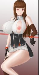 Rule 34 | 1girl, absurdres, breasts, dsr-50 (girls&#039; frontline), girls&#039; frontline, highres, huge breasts, long hair, nipples, solo