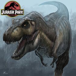 Rule 34 | allotyrannosaurus, dinosaur, highres, jurassic park, rexy (jurassic park), tagme, tyrannosaurus rex, yellow eyes