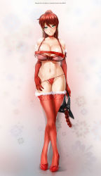 Rule 34 | &gt;:), 1girl, ale (ale halexxx), artist name, bad id, bad pixiv id, blush, bow, bow bra, bra, breasts, choker, cleavage, collarbone, copyright name, crossed legs, dildo, earrings, elbow gloves, english text, female focus, floral background, forehead protector, full body, fur trim, gloves, gradient background, green eyes, groin, hair between eyes, head tilt, high heels, high ponytail, highres, holding, huge breasts, jewelry, lace, lace-trimmed bra, lace-trimmed legwear, lace trim, looking at viewer, navel, panties, panty pull, parted lips, pyrrha nikos, red bra, red footwear, red hair, red panties, red ribbon, red thighhighs, ribbon, rwby, sex toy, shoes, smile, solo, standing, strap-on, thigh gap, thighhighs, underwear, v-shaped eyebrows, watson cross