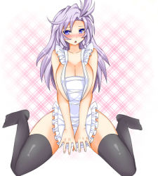 Rule 34 | 00s, apron, blush, breasts, cleavage, final fantasy, final fantasy ix, gender request, genderswap, kuja, naked apron, nude, thighhighs, toro0609