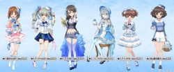 Rule 34 | 6+girls, adjusting hair, akiyama yukari, alisa (girls und panzer), anchovy (girls und panzer), ankle strap, asymmetrical legwear, bare arms, bare legs, bare shoulders, basket, belt, black footwear, blue background, blue bow, blue dress, blue eyes, blue flower, blue footwear, blue headwear, blue rose, blue shirt, blue shorts, blue theme, blue thighhighs, blush, bonnet, boots, bouquet, bow, bowtie, breasts, brooch, brown eyes, brown hair, candy, chair, character name, collarbone, daisy, dress, drill hair, flint (girls und panzer), flower, food, food in mouth, frilled dress, frilled shirt, frilled shorts, frills, fruit, full body, garter straps, gift, girls und panzer, girls und panzer senshadou daisakusen!, gloves, gradient background, gradient legwear, green hair, grey hair, hair bow, hairband, hand on own face, hat, hat bow, hat ribbon, heart-shaped food, high heels, highres, holding, holding basket, holding bouquet, holding candy, holding flower, holding food, holding gift, holding lollipop, holding spoon, jewelry, juliet sleeves, layered dress, lollipop, long hair, long sleeves, looking at viewer, mary janes, messy hair, midriff, mika (girls und panzer), mini hat, mini top hat, miniskirt, multicolored clothes, multiple girls, navel, necklace, nishizumi miho, official art, open mouth, pink dress, pink legwear, plaid, plaid dress, pleated skirt, puffy sleeves, purple legwear, red eyes, ribbon, rose, shirt, shoes, short hair, short shorts, short sleeves, shorts, single thighhigh, sitting, skirt, smile, socks, spoon, standing, strawberry, swept bangs, thigh strap, thighhighs, top hat, twin drills, twintails, whipped cream, white day, white flower, white footwear, white gloves, white headwear, white legwear, white rose, white shirt, white shorts