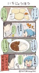 Rule 34 | 1boy, 1girl, 4koma, :d, artist name, bad id, bad twitter id, cellphone, comic, curry, curry rice, food, lab coat, md5 mismatch, open mouth, pancake, personification, phone, rice, smartphone, smile, translated, tsukigi, twitter, twitter username, yellow eyes, | |