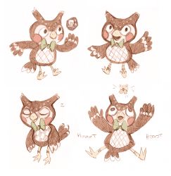 Rule 34 | animal crossing, bird, blathers (animal crossing), bug, butterfly, fossil, highres, insect, miguel crossing, nintendo, owl, sleeping, sleeping upright, white background