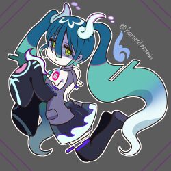 Rule 34 | 1girl, absurdres, chibi, creatures (company), game freak, ghost, ghost miku (project voltage), harurukan, hatsune miku, highres, nintendo, pokemon, project voltage, solo, vocaloid