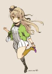 Rule 34 | 10s, 1girl, 2015, bow, brown hair, dated, full body, hair bow, long hair, looking at viewer, love live!, love live! school idol festival, love live! school idol project, minami kotori, mota, putting on shoes, ribbon, side ponytail, simple background, solo, yellow eyes