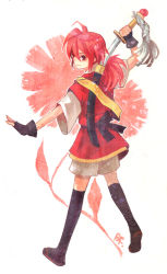 bf._(sogogiching) hisame_shizumaru japanese_clothes katana red_hair samurai_spirits socks solo sword weapon