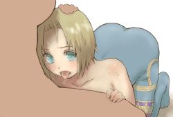 Rule 34 | 1boy, 1girl, bad id, bad pixiv id, blonde hair, breasts, cunnilingus, faceless, faceless female, final fantasy, final fantasy tactics, hand on another&#039;s head, hetero, monk (fft), oral, shishio (artist), solo focus, sweat, tears, tongue, tongue out, training