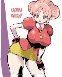 Rule 34 | 1girl, breasts, cacoma knight, gloves, looking at viewer, puchidori, short hair, skirt, solo, thighhighs