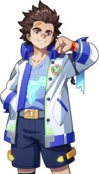 Rule 34 | aged down, brown hair, digimon, digimon new century, looking at viewer, official art, sakamoto tetsuya (digimon), smile, transparent background