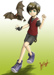 Rule 34 | 1boy, bat (animal), character request, earrings, highres, jewelry, male focus, smile, tagme, wangdangle