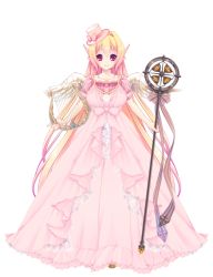 Rule 34 | 1girl, bad id, bad pixiv id, blonde hair, bow, derivative work, dragon girl, dress, fire emblem, fire emblem: the blazing blade, full body, hat, hat bow, holding, holding instrument, holding staff, instrument, long hair, lyre, nintendo, original, pink dress, pink hat, pointy ears, red eyes, smile, solo, staff, standing, transparent background, very long hair, wings
