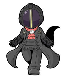 Rule 34 | 10s, 1boy, black legwear, black suit, bondrewd, buraninn, formal, full body, made in abyss, male focus, mask, simple background, solo, standing, suit, white background