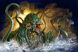 Rule 34 | biollante, giant, giant monster, glowing, godzilla (series), godzilla vs. biollante, grimbro, kaijuu, lake monster, monster, plant, toho, water