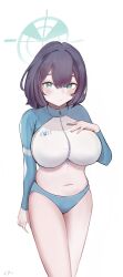 Rule 34 | 1girl, absurdres, blue archive, breasts, halo, highres, large breasts, looking at viewer, noa9noaa, saki (blue archive), saki (swimsuit) (blue archive)