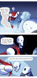 Rule 34 | 2boys, anadapta, animated, animated gif, cape, cellphone, comic, english text, gameplay mechanics, glowing, glowing eye, highres, multiple boys, nervous, nervous sweating, papyrus (undertale), phone, sans (undertale), sweat, tongue twister, undertale
