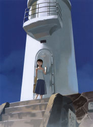 Rule 34 | 1girl, day, highres, lighthouse, sky, solo, tagme, takamichi