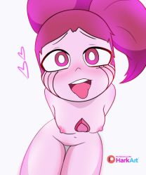 Rule 34 | animated, animated gif, breasts, cartoon network, cum, cum in mouth, facial, harkart, kneeling, naughty face, open mouth, small breasts, solo, spinel (steven universe), steven universe, tongue, tongue out