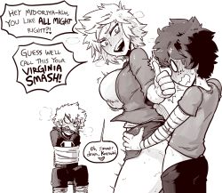 Rule 34 | 10s, 1girl, 2boys, age difference, angry, ass, bakugou katsuki, bakugou mitsuki, bdsm, blush, boku no hero academia, bondage, bouncing breasts, bound, breasts, cheating (relationship), clothed sex, clothes pull, english text, forced to watch, furious, gag, gagged, greyscale, mature female, midoriya izuku, monochrome, mother and son, motherly netorare, multiple boys, netorare, pants, pants pull, pun, sex, sex from behind, simple background, smile, speech bubble, spiked hair, standing, sweat, tenk, text focus, thumbs up, tied up (nonsexual), watching, white background