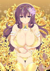 Rule 34 | 10s, 1girl, bikini, breasts, gold, gold bikini, large breasts, murasaki (senran kagura), senran kagura, solo, swimsuit, tagme
