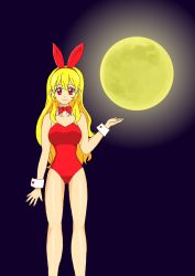 Rule 34 | 1girl, aikatsu!, aikatsu! (series), highres, hoshimiya ichigo, leotard, moon, playboy bunny, red leotard