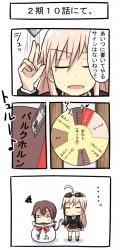 Rule 34 | 2girls, 3koma, bag, brown hair, comic, dartboard, closed eyes, gertrud barkhorn, goggles, goggles on head, hanna-justina marseille, komaki, long hair, lottery, multiple girls, pink hair, strike witches, translated, world witches series