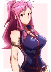 Rule 34 | 1girl, absurdres, breasts, cleavage, fire emblem, fire emblem: the sacred stones, highres, large breasts, looking at viewer, marisa (fire emblem), nintendo, pink hair, ponytail, sketch, solo, tagme, to (tototo tk)