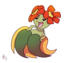 Rule 34 | animated, animated gif, bellossom, creatures (company), dancing, closed eyes, full body, game freak, gen 2 pokemon, lowres, nintendo, no humans, open mouth, pokemon, pokemon (creature), simple background, solo, tamarinfrog, watermark, white background