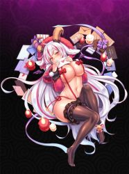 Rule 34 | breasts, goat girl, horns, large breasts, project qt, qtenka, tagme, white hair
