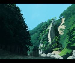 Rule 34 | bad id, bad pixiv id, day, highres, landscape, letterboxed, mountain, no humans, original, sasaj, scenery, sky, tree