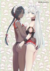 Rule 34 | 2boys, androgynous, ass, chinese clothes, crossdressing, cutiendirty, highres, multiple boys, smile, trap, trap on trap, yaoi