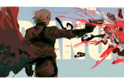 Rule 34 | 1boy, blood, coat, dante (devil may cry), devil may cry, devil may cry (series), devil may cry 2, gun, hair over one eye, long hair, male focus, orr2kln3tjteydj, pointing weapon, red coat, solo, weapon, white hair