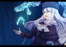 Rule 34 | 1girl, ascot, bad id, bad pixiv id, bird, capelet, fate/stay night, fate (series), fur hat, hat, illyasviel von einzbern, letterboxed, long hair, noroinoenojin, papakha, purple hat, red eyes, scarf, solo, white hair, white scarf, wire