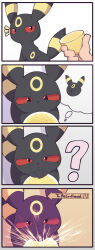 Rule 34 | 1other, ?, black eyes, closed mouth, colored sclera, creatures (company), food, frown, fruit, game freak, gen 2 pokemon, holding, lemon, looking up, markings, meme, nintendo, pokemon, pokemon (creature), red sclera, samimitan, thour (meme), to be continued, umbreon