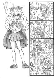 Rule 34 | !?, 10s, 4koma, anchovy (girls und panzer), bbb (friskuser), beret, blank eyes, box, braid, cape, carpaccio (girls und panzer), clenched hand, comic, commentary request, crossed arms, drill hair, closed eyes, gift, gift box, girls und panzer, greyscale, hair extensions, hair ribbon, hat, highres, holding, holding box, leaning forward, loafers, long hair, looking up, md5 mismatch, monochrome, necktie, open mouth, pantyhose, pepperoni (girls und panzer), pleated skirt, ponytail, ribbon, shirt, shoes, short hair, sidelocks, skirt, smile, sweatdrop, text focus, translation request, twin drills
