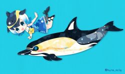 Rule 34 | animal ears, common dolphin (kemono friends), gloves, kemono friends, kemono friends 2, kemono friends 3, kikuchi milo, necktie, school uniform, shirt, skirt, tail