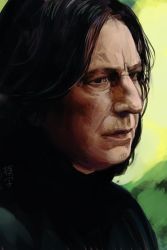 Rule 34 | 1boy, black hair, closed mouth, harry potter (series), hungry clicker, male focus, manly, parted bangs, portrait, severus snape, simple background, solo, upper body, wizarding world