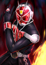 Rule 34 | 1boy, absurdres, armor, bad id, bad pixiv id, belt, fire, highres, hitotsu0912, jewelry, kamen rider, kamen rider wizard, kamen rider wizard (series), male focus, mask, ring, solo, tailcoat