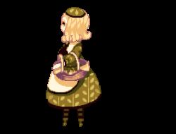 Rule 34 | 1girl, animated, animated gif, basket, blonde hair, collet, dress, flower, full body, hat, looping animation, lowres, original, pixel art, solo, transparent background, unmoving pattern, waving