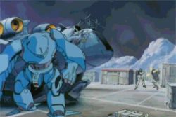 Rule 34 | 1980s (style), aircraft, animated, animated gif, battle, gm (mobile suit), gm cold districts type, gun, gundam, gundam 0080, hygogg, lowres, mecha, oldschool, retro artstyle, robot, weapon