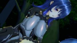 Rule 34 | 3d, animated, animated gif, blue eyes, blue hair, blush, bodysuit, bouncing breasts, breasts, clothed sex, cowgirl position, girl on top, happy end trigger, illusion soft, long hair, outdoors, penis, plugsuit, pussy, sex, straddling, uncensored, vaginal