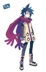 Rule 34 | 1boy, ash (phantom brave), harada takehito, highres, male focus, official art, phantom brave, scarf, simple background, solo, white background